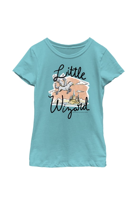 Girl's Harry Potter Little Wizard  Graphic Tee Tahiti Blue Large