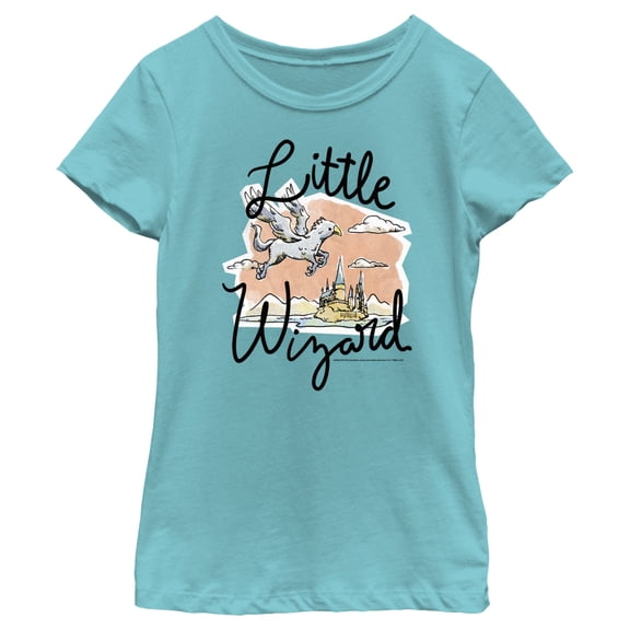 Girl's Harry Potter Little Wizard Graphic Tee Tahiti Blue X Small