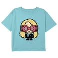 thumbnail image 1 of Girl's Harry Potter Luna Lovegood Cute Cartoon Graphic Cropped T-Shirt Blue Small, 1 of 3