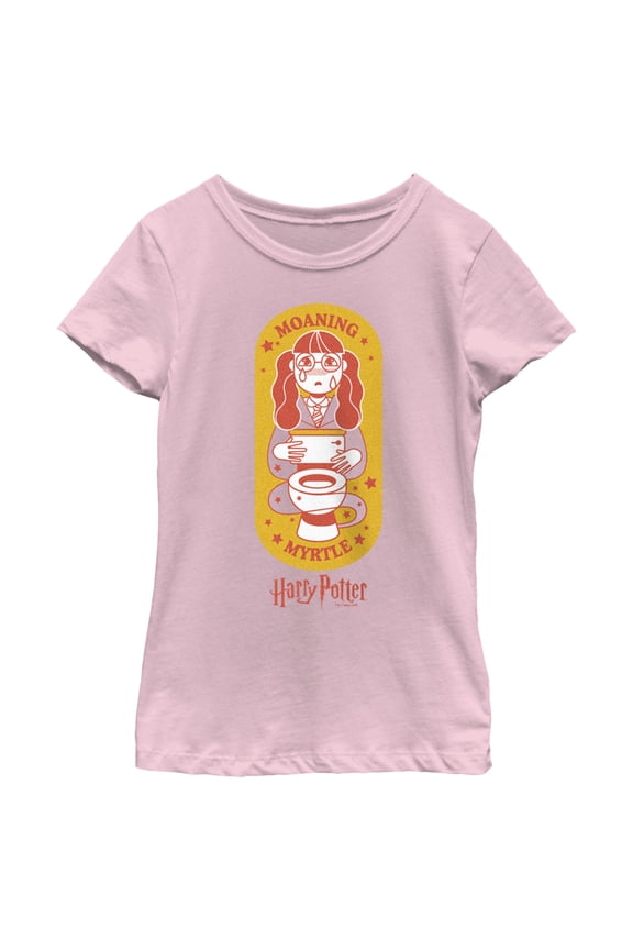Girl's Harry Potter Moaning Myrtle Cartoon Graphic Tee Light Pink X Large