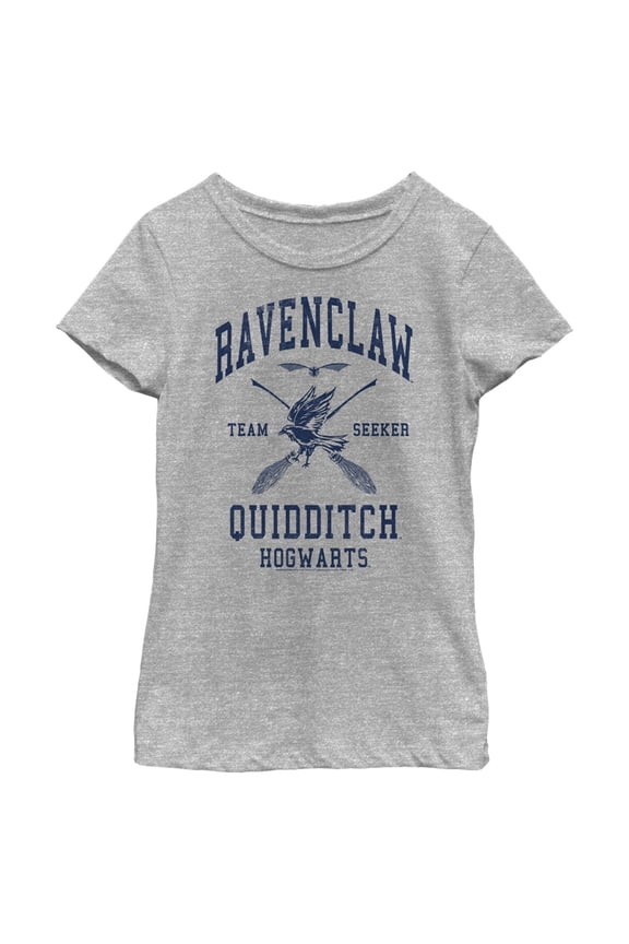 Girl's Harry Potter Ravenclaw Quidditch Seeker Graphic Tee Athletic Heather Large