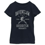 Girl's Harry Potter Ravenclaw Quidditch Seeker Graphic Tee Navy Blue Small