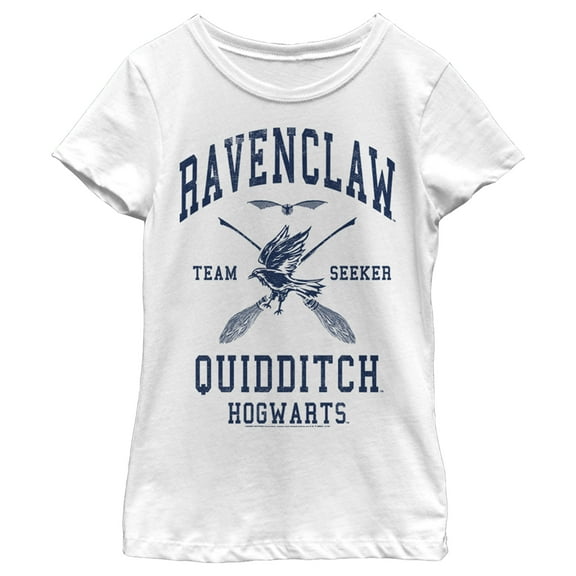 Girl's Harry Potter Ravenclaw Quidditch Seeker Graphic Tee White X Large