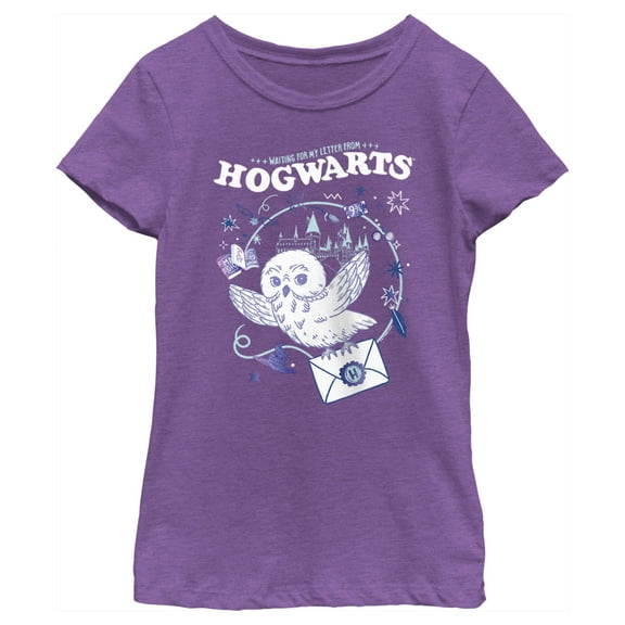 Girl's Harry Potter The Magic Letter Graphic Tee Purple Berry X Large