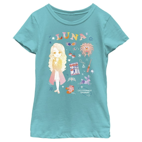 Girl's Harry Potter The Name Is Luna Graphic Tee Tahiti Blue X Large