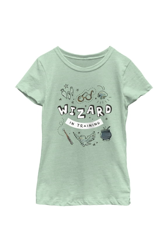 Girl's Harry Potter Wizard Training Graphic Tee Mint Medium