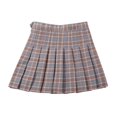 thumbnail image 1 of Girl's High Waist Plaid Pleated Mini Skirt Preppy School Uniform Tartan Skirt, 1 of 2
