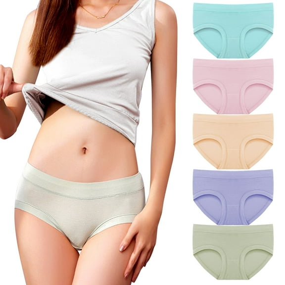 Girl's Hipster Underwear, Low Rise Briefs, Soft Stretch Breathable Panties, 5 Pack