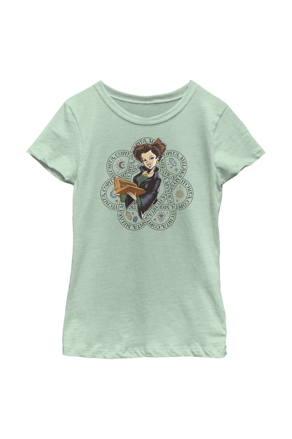 Girl's Hocus Pocus 2 Winifred Spell Book Graphic Tee Mint Medium