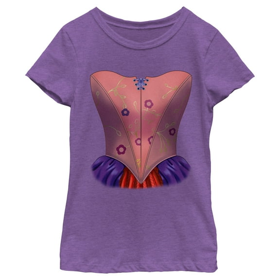Girl's Hocus Pocus Sarah Costume Graphic Tee Purple Berry X Small