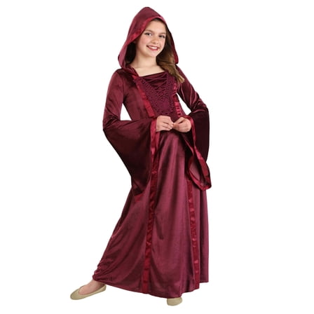 Girl's Hooded Renaissance Maiden Costume