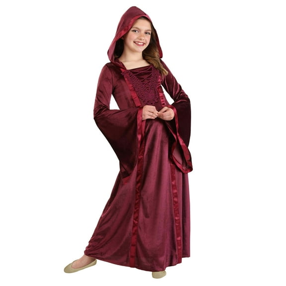 Girl's Hooded Renaissance Maiden Costume