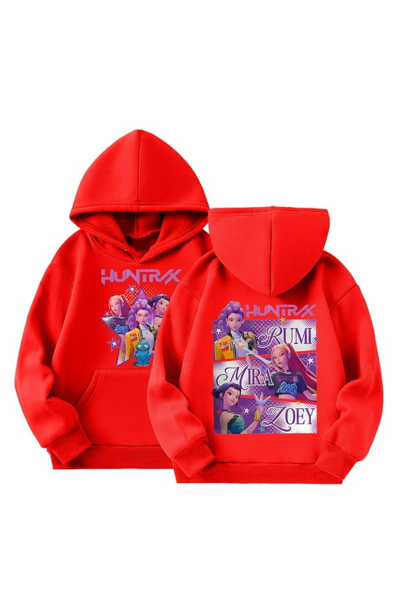 Girl's Hoodie Long Sleeve Soft Sweatshirt Graphic Hoody Kids Cute Pullovers Top Clothes For Girls