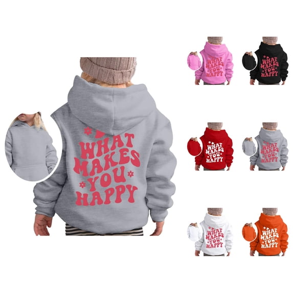 Girl's Hoodie Long Sleeve Soft Sweatshirt Graphic Hoody Kids Cute Pullovers Top Clothes For Girls