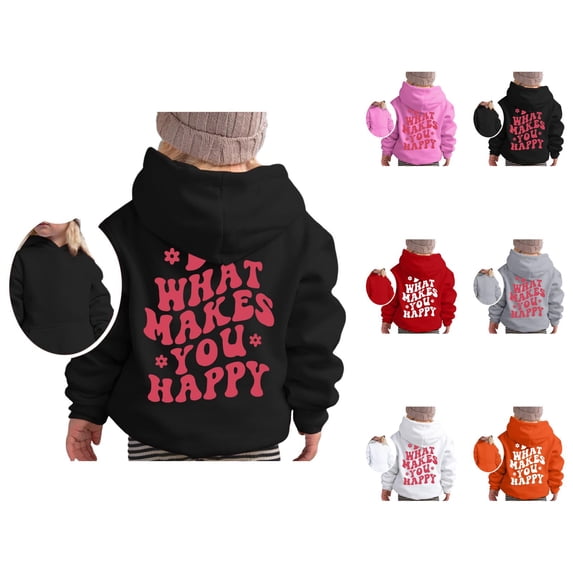Girl's Hoodie Long Sleeve Soft Sweatshirt Graphic Hoody Kids Cute Pullovers Top Clothes For Girls