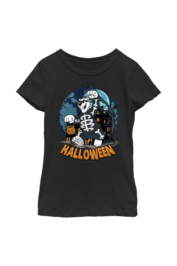 Girl's ICEE Bear Halloween Scare  Graphic Tee Black X Large