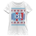 thumbnail image 1 of Girl's ICEE Retro Ugly Sweater Graphic Tee White Medium, 1 of 4