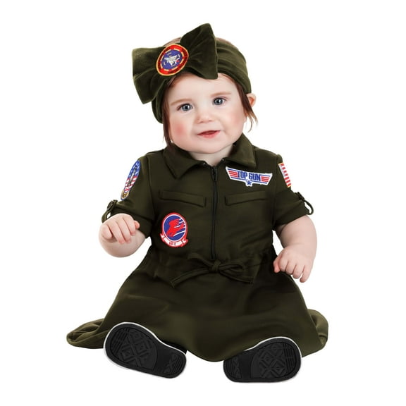 Girl's Infant Flight Suit Top Gun Costume Dress