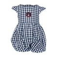 thumbnail image 1 of Girl's Infant Garb Navy Auburn Tigers Cara Gingham Ruffled Bodysuit, 1 of 1