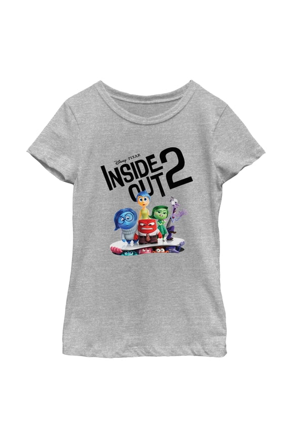 Girl's Inside Out 2 Logo New Emotions  Graphic T-Shirt