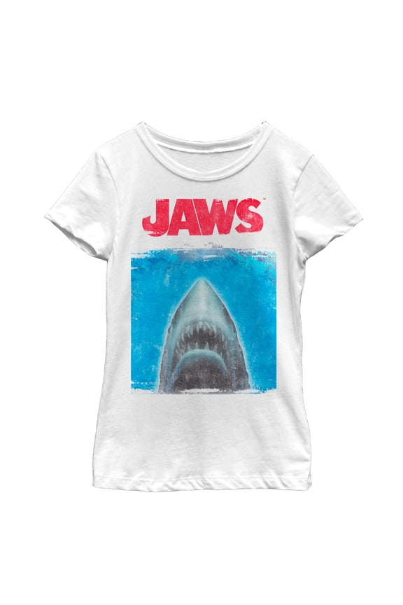 Girl's Jaws Shark Movie Poster  Graphic T-Shirt