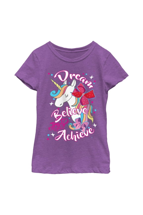 Girl's Jojo Siwa Dream Believe Achieve Unicorn Graphic T-Shirt