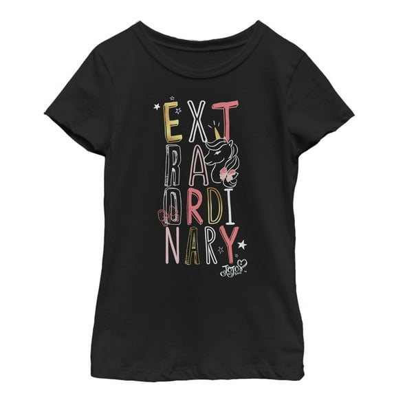 Girl's Jojo Siwa Extraordinary Unicorn Graphic Tee Black Small