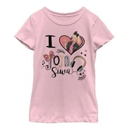 Girl's Jojo Siwa I Heart Jojo  Graphic Tee Light Pink Small