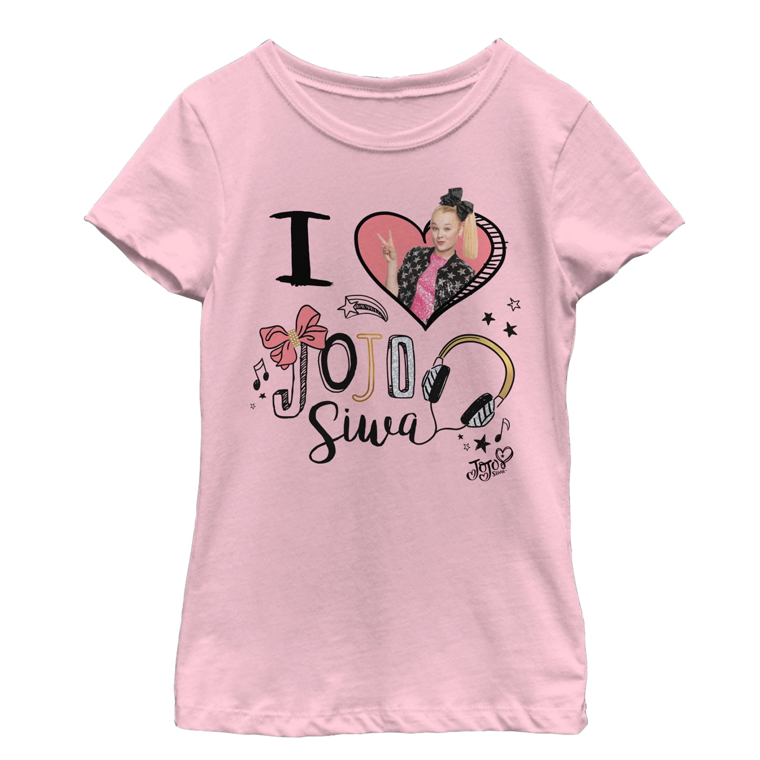Jojo Siwa I Love Jojo Siwa Picture Heart Graphic T-Shirt Jojo Siwa I Love Jojo Siwa Picture Heart Graphic T-Shirt