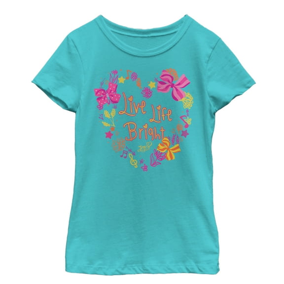 Girl's Jojo Siwa Live Life Bright Heart  Graphic Tee Tahiti Blue X Large