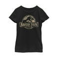 thumbnail image 1 of Girl's Jurassic Park Camo Logo  Graphic Tee Black Medium, 1 of 3