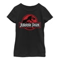 thumbnail image 1 of Girl's Jurassic Park Circle Logo Graphic Tee Black X Small, 1 of 3