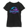 thumbnail image 1 of Girl's Jurassic Park Ombre Fade Logo Graphic Tee Black Medium, 1 of 3