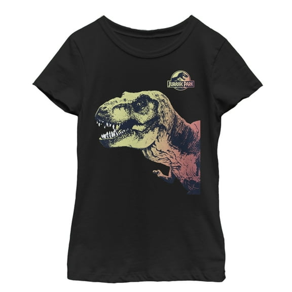 Girl's Jurassic Park Sneaky T. Rex  Graphic Tee Black X Large