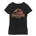 thumbnail image 1 of Girl's Jurassic Park Sunrise Logo  Graphic Tee Black X Large, 1 of 3