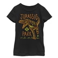 thumbnail image 1 of Girl's Jurassic Park T. Rex Crayon Print  Graphic Tee Black Medium, 1 of 3