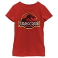 thumbnail image 1 of Girl's Jurassic Park T Rex Logo  Graphic Tee Red X Large, 1 of 5