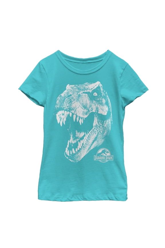 Girl's Jurassic Park Tyrannosaurus Rex Graphic Tee Tahiti Blue Large