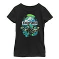 thumbnail image 1 of Girl's Jurassic World Dinosaur Nature Scene  Graphic Tee Black Small, 1 of 3
