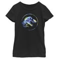 thumbnail image 1 of Girl's Jurassic World Earth Day T. Rex Logo  Graphic Tee Black Medium, 1 of 4