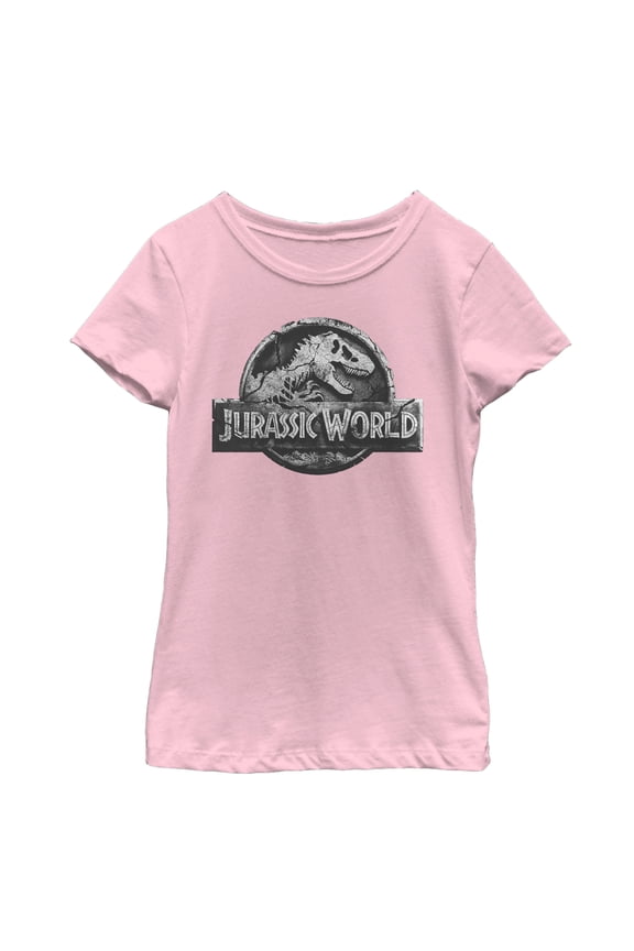 Girl's Jurassic World: Fallen Kingdom Logo Graphic Tee Light Pink Medium