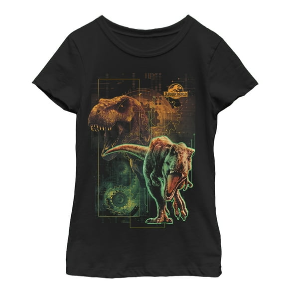 Girl's Jurassic World: Fallen Kingdom New Predator Dinosaur  Graphic Tee Black Large