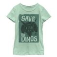 thumbnail image 1 of Girl's Jurassic World: Fallen Kingdom Save the Dinos Cartoon  Graphic Tee Mint Medium, 1 of 3