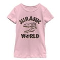 thumbnail image 1 of Girl's Jurassic World: Fallen Kingdom Skull Fossil  Graphic Tee Light Pink Medium, 1 of 3