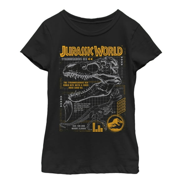 Girl's Jurassic World: Fallen Kingdom T.Rex Scary Facts  Graphic Tee Black Small