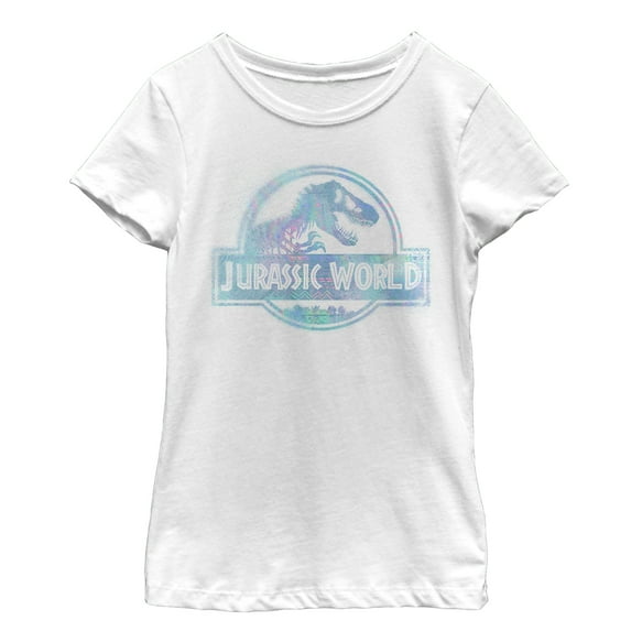 Girl's Jurassic World: Fallen Kingdom Water Ripple Logo Graphic Tee White Small