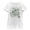 thumbnail image 1 of Girl's Jurassic World Fern Leaf Logo  Graphic Tee White Large, 1 of 4