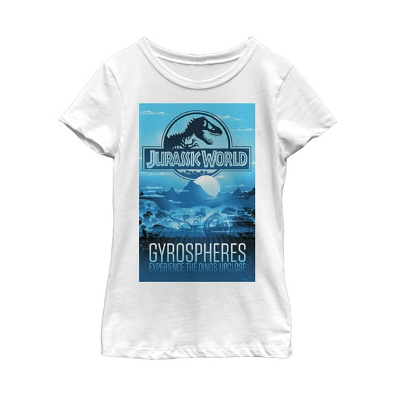 Girl's Jurassic World Gyrospheres  Graphic Tee White X Large