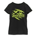 thumbnail image 1 of Girl's Jurassic World Logo Claw Marks  Graphic Tee Black Small, 1 of 3