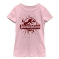 thumbnail image 1 of Girl's Jurassic World Logo Glitch Code  Graphic Tee Light Pink X Large, 1 of 3